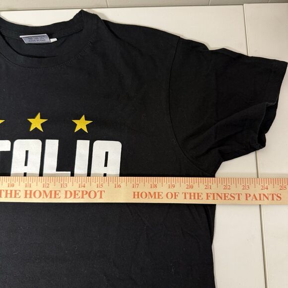 Italia Soccer T Shirt Embroidered Shield Logo Positano Made In Italy Men L EUC - Picture 7 of 9